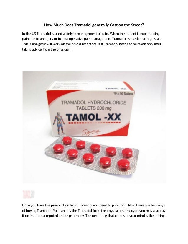 WHAT DOES TRAMADOL COST